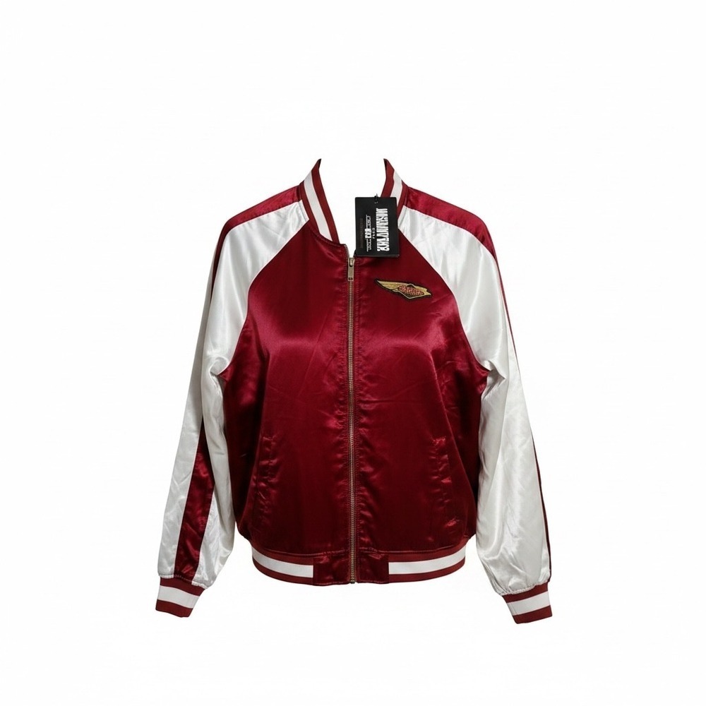 Harley-Davidson Jacket Size XL Red 120th Anniversary Edition Bomber Satin Raglan